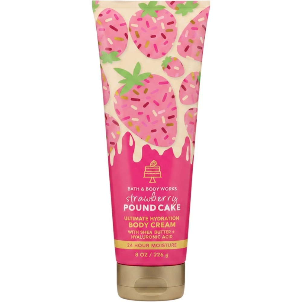 Bath & Body Works Strawberry Pound Cake Ultimate Hydration Body Cream 8oz Tube